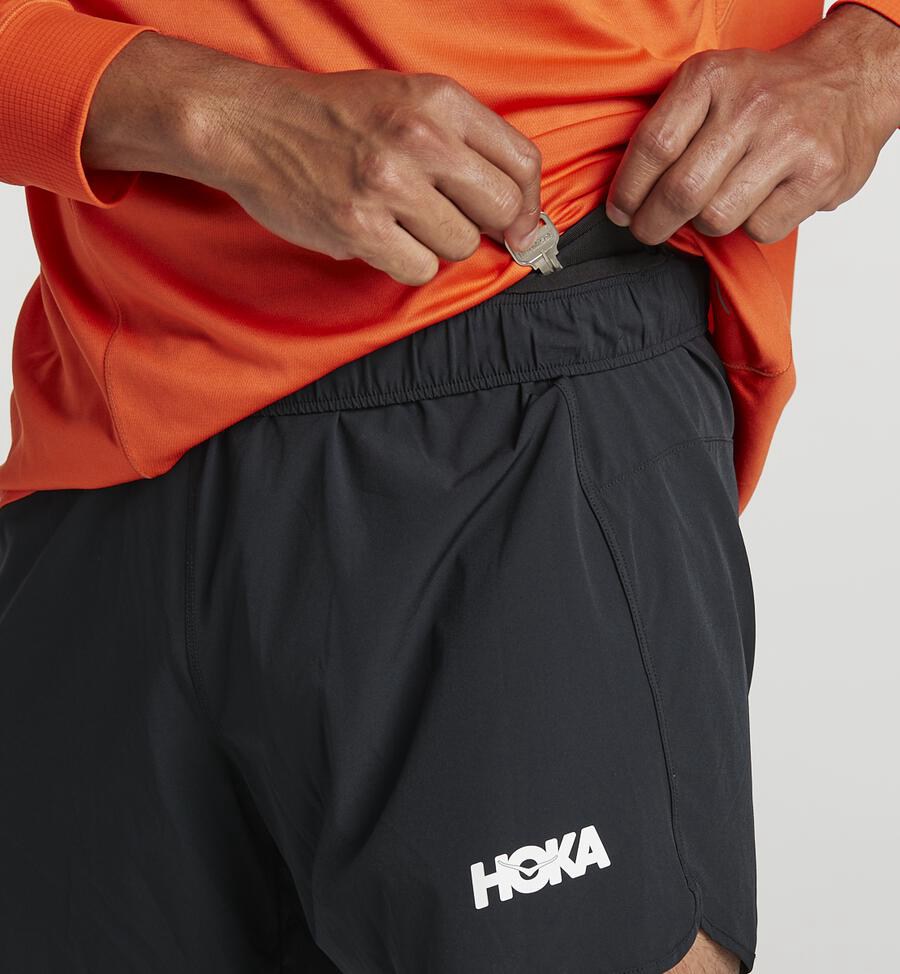 Bermudas Hoka One One Masculino Pretas - Performance - 317-FDMJTG